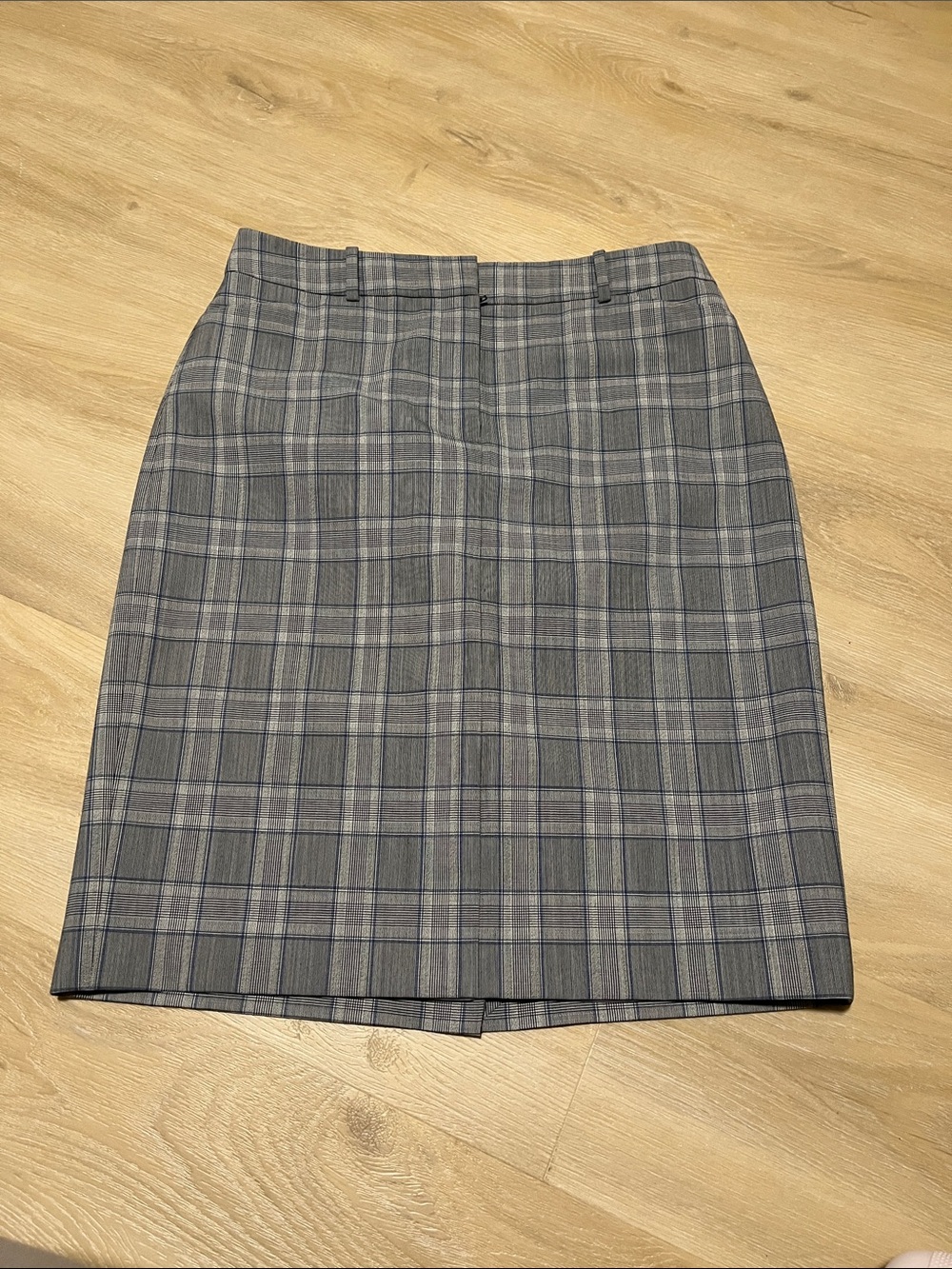Theory City Pencil Skirt Window Check Size 6